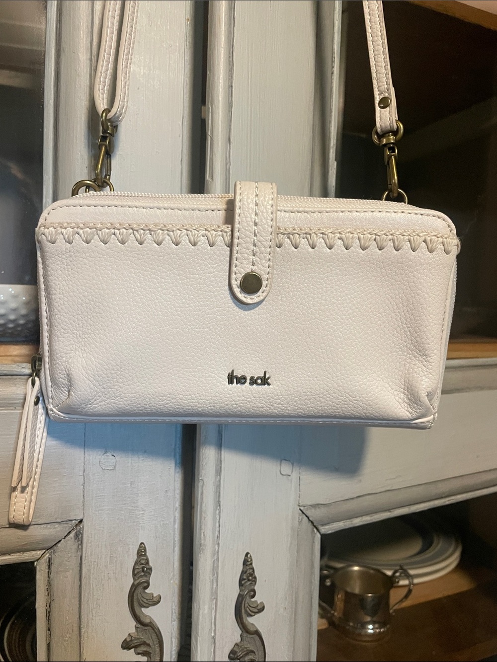 The Sak Cream Crossbody Wallet Bag